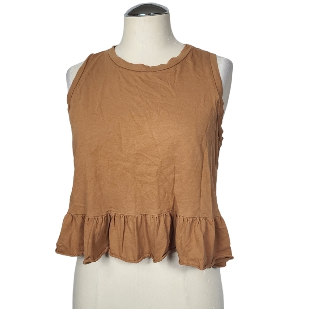 Wild Fable Ruffle Hem Cropped Tank Top S